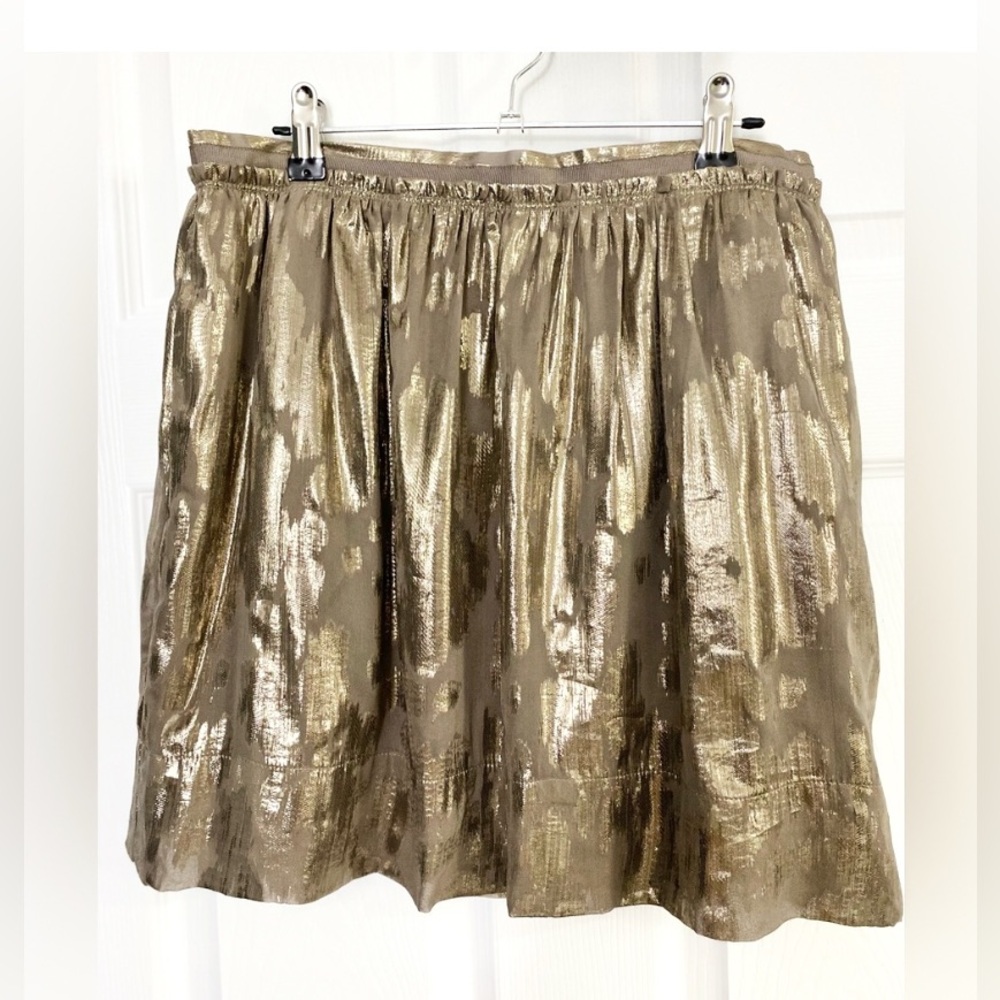 Club Monaco Silk Skirt with Gold Details